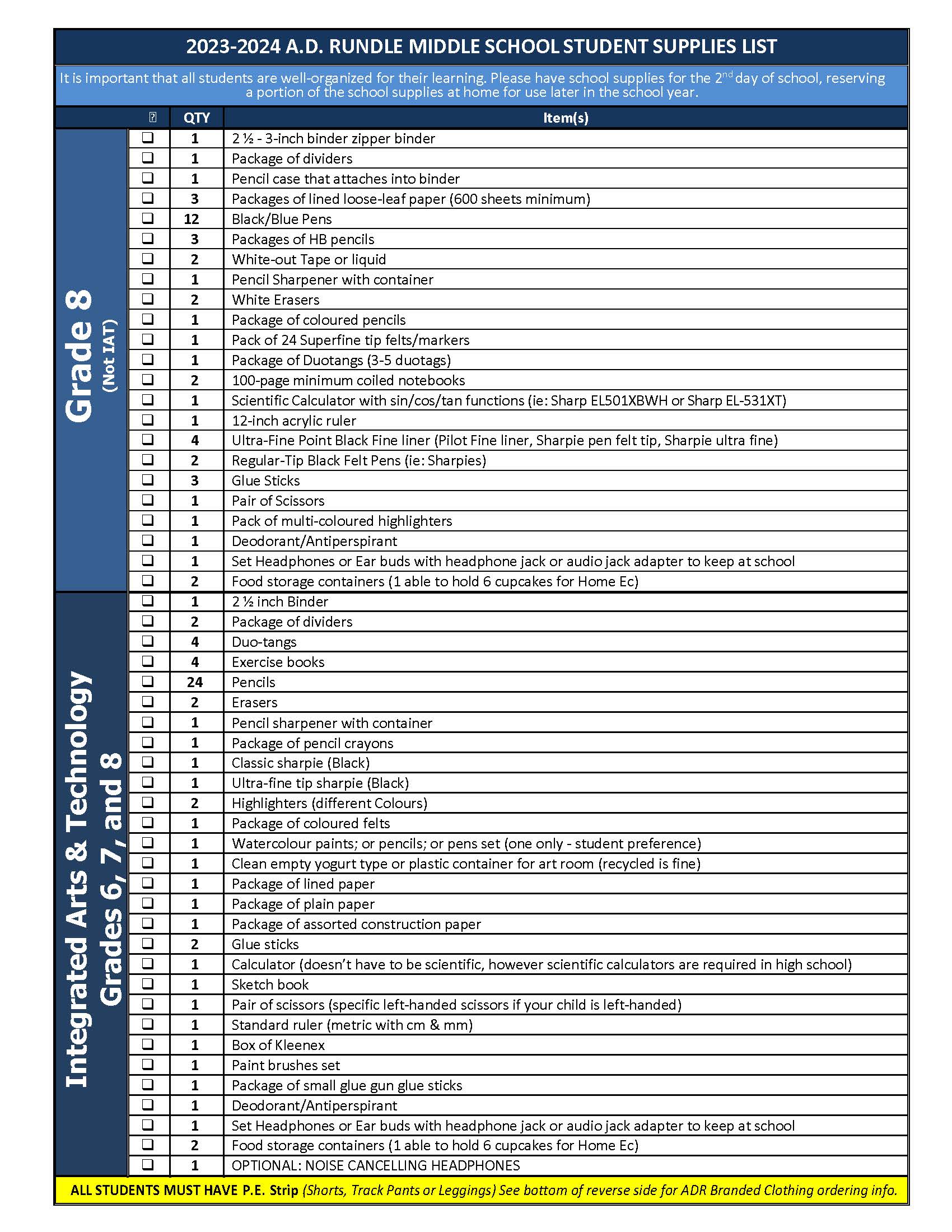 ADR 2023-2024 Schhol Supply List Page 2